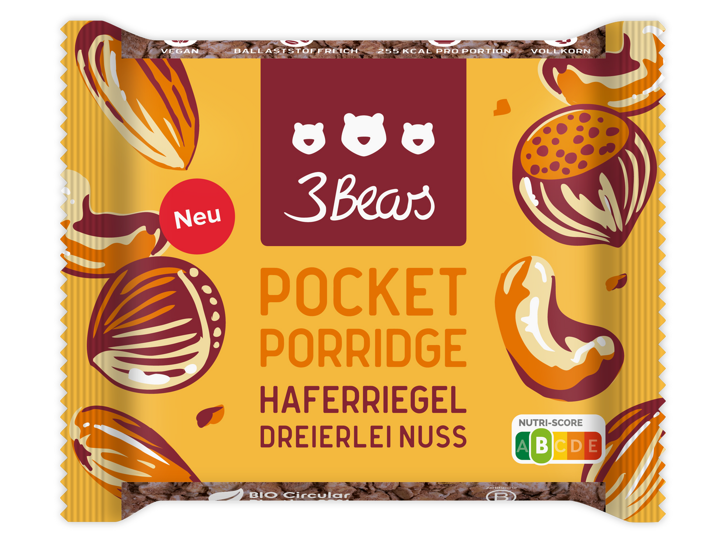 Dreierlei Nuss - 3Bears Pocket Porridge - HOFMANNs