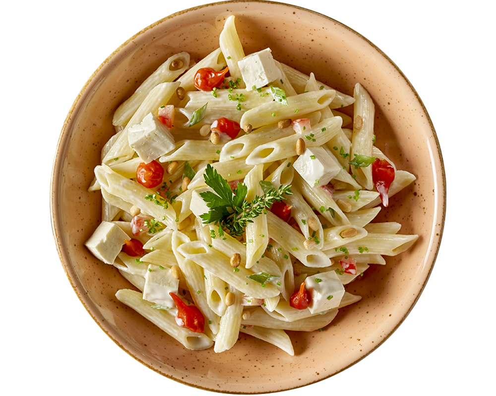 Penne in Lauch-Käse-Soße