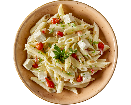 Penne in Lauch-Käse-Soße