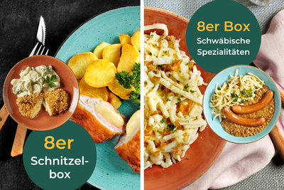 Schnitzel-Box + "Schwäbische Spezialitäten"