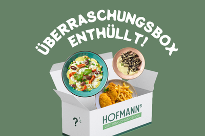 HOFMANNs Überraschungsbox: Drei neue Gerichte & der Text "Überraschungsbox enthüllt!.
