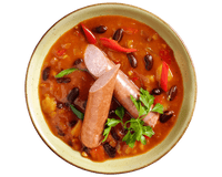 Hofmanns Shop Feuertopf „Ungarische Art“: Eintopf mit Bohnen, Cabanossi-Wurst, Kräutern & Paprika.