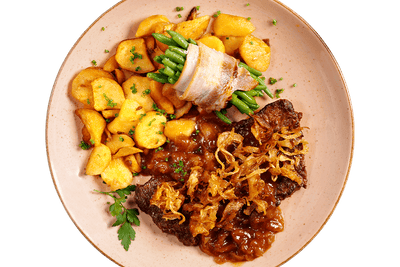 Herzhafter Zwiebelrostbraten - HOFMANNs