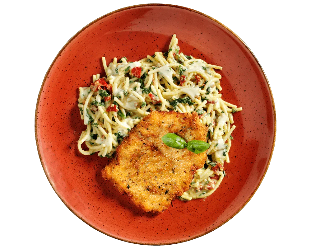 Schnitzel à la carbonara