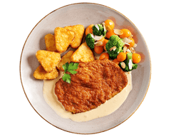 Zartes Kalbsschnitzel paniert